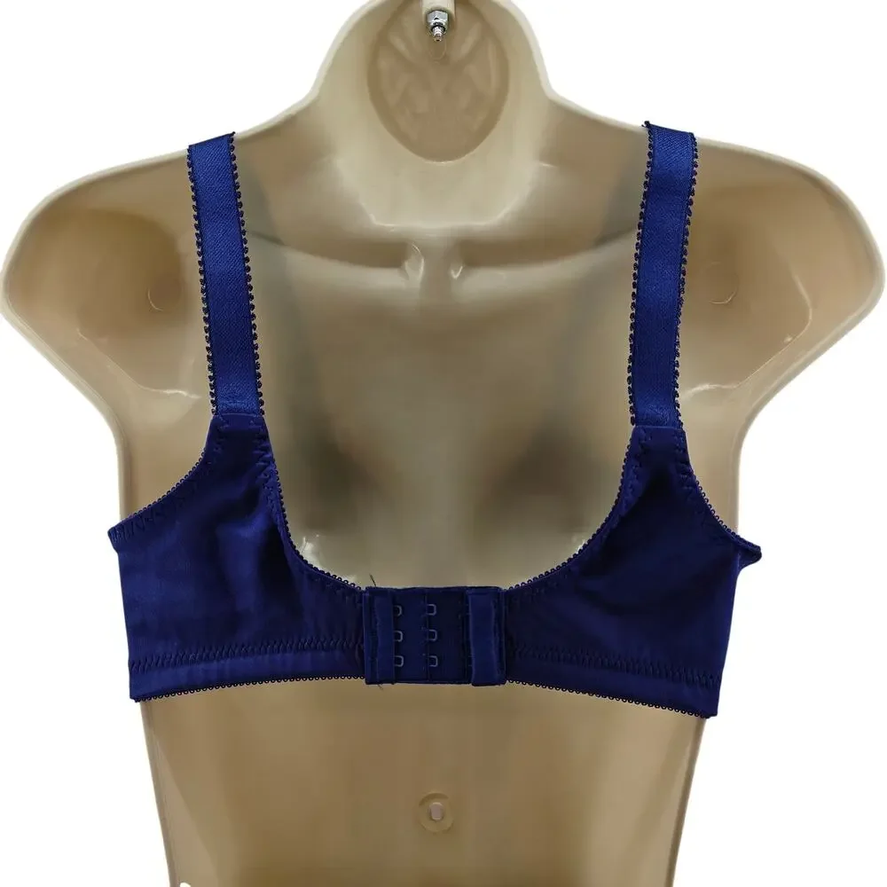 Bali 3820 Double Support Cool Comfort Wirefree Bra Blue Cobalt 34B